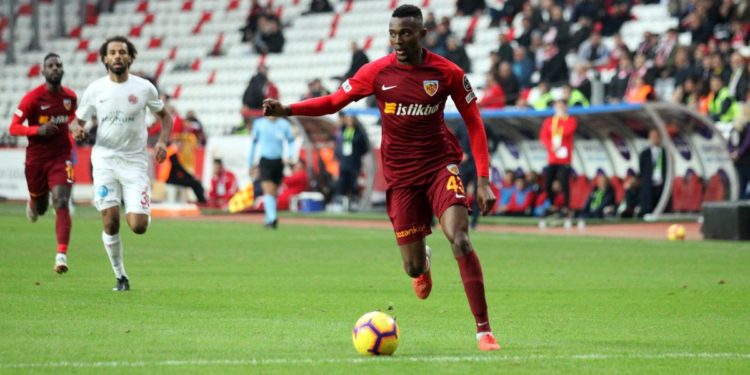 Bernard Mensah sent off in Kayserispor 1-1 stalemate with Bursaspor in Turkish Süper Lig