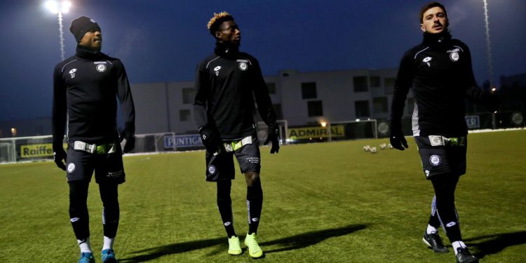 Photos: Ghanaian defender Gideon Mensah trains with new club SK Sturm Graz