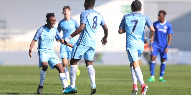 Ghanaian sensation Jeremie Frimpong on target for Manchester City U-18 in FA Youth Cup win over Derby County U-18