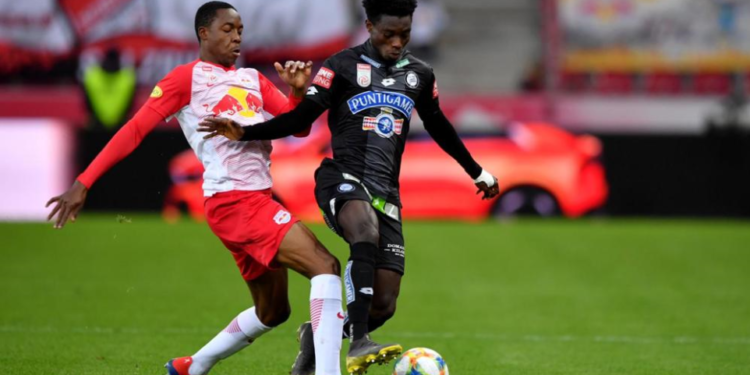 Gideon Mensah excels in Sturm Graz away Stalemate with Red Bull Salzburg in Austrian top-flight