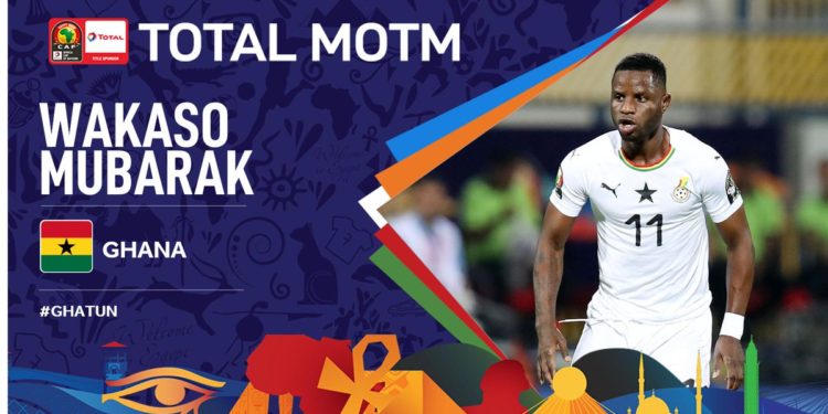 Afcon 2019: Mubarak Wakaso grabs Man of the Match award in Black Stars defeat to Tunisia