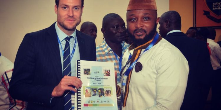Ghana Beach Soccer presents historic “Sand to Gold” document to FIFA