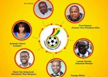 GFA Elections: Kurt Okraku picks 1st position, George Afriyie 2nd, Fred Pappoe goes 3rd, on GFA presidential election ballot paper