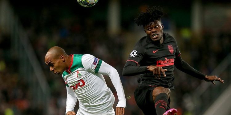Thomas Partey scores as Atletico Madrid defeat Lokomotiv Moscow in UEFA Champions League