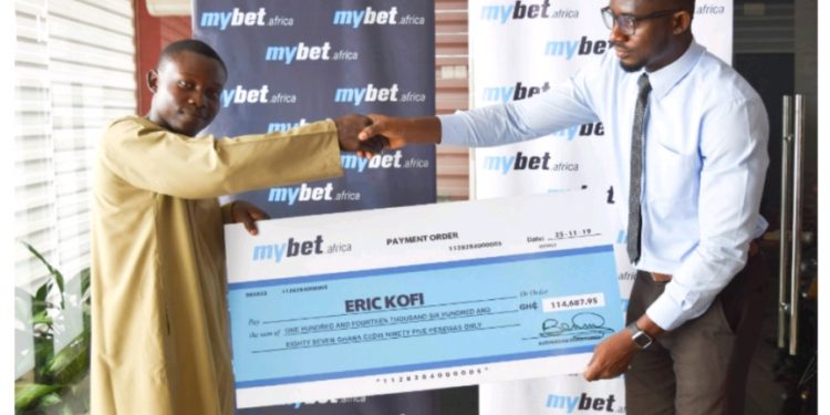 Eric Kofi is a huge winner at mybet.africa