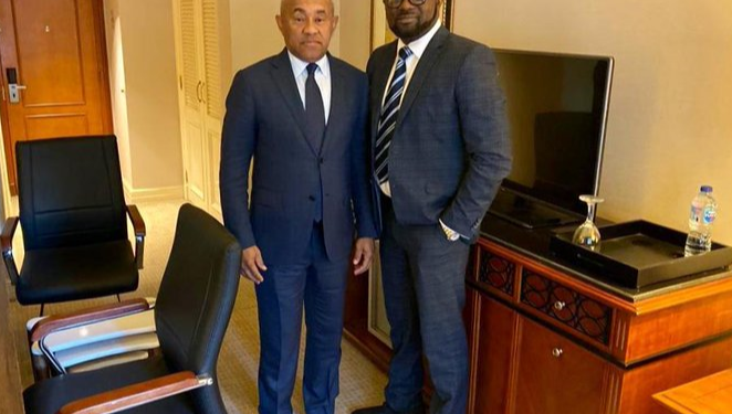 CAF President Ahmad Assures Ghana FA Chief Kurt Okraku Of Total Support