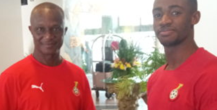 Christopher Antwi-Adjei and Black Stars coach Kwasi Appiah