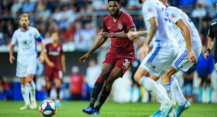 Ghana striker Benjamin Tetteh scores in Sparta Prague’s heavy win