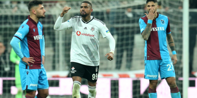 Kevin Prince Boateng scores for Besiktas in draw against Caleb Ekuban’s Trabzonspor
