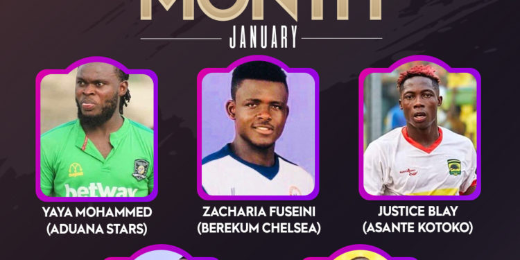 Yahaya Mohammed, Adebayor & three others nominated for NASCO Premier League Player of the month for January
