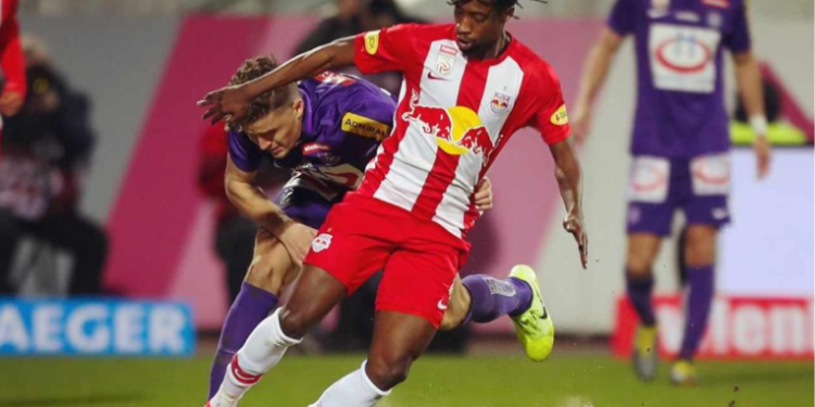 Ghana’s Majeed Ashimeru Shines in Red Bull Salzburg away draw against Austria Wien