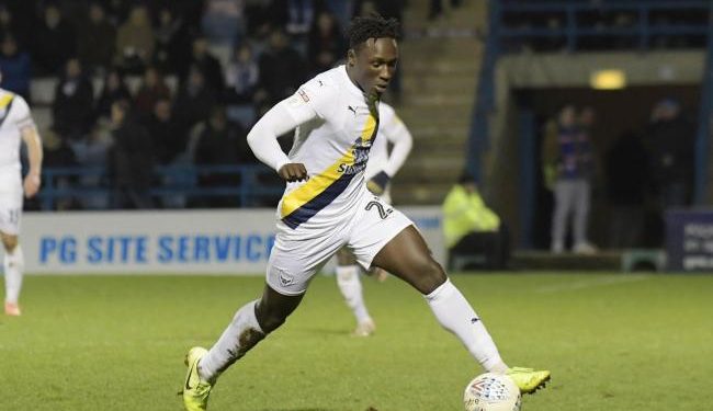 Ghanaian forward Dan Agyei scores for Oxford United in crucial away win over Shrewsbury Town