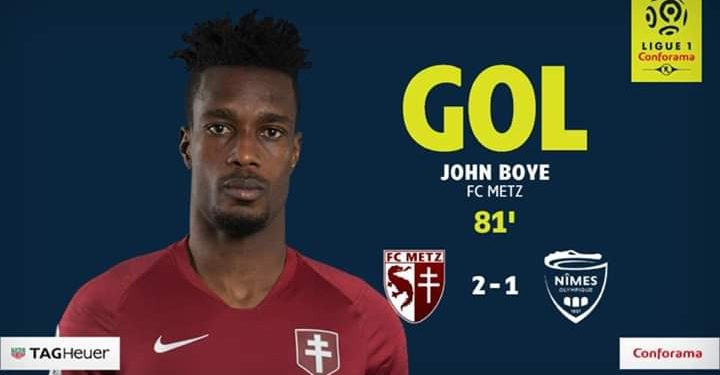 John Boye grabs winner for Metz against Nîmes