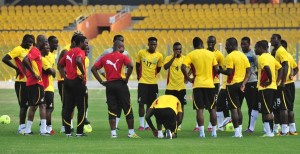 PHOTOS: Black Stars hold first training session in Sudan ahead of tomorrow’s game