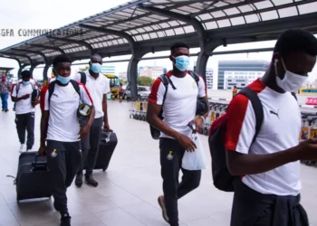 PHOTOS: Black Meteors depart Accra for Japan & South Korea friendlies