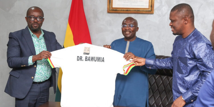 Ghana FA President donates Black Stars jersey to vice president Bawumia
