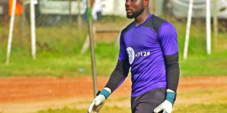 Hearts of Oak goalie Richard Attah all smiles at Black Stars training in Cape Coast