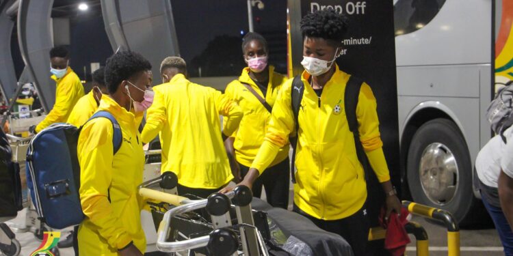 AWCON Qualifiers: Black Queens depart Ghana for Nigeria clash [Photos]