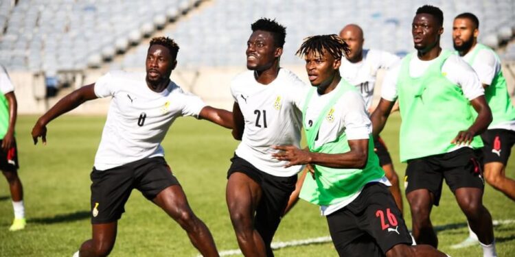 [Photos]: Black Stars hold mandatory training at Orlando Stadium ahead of crucial WC qualifier clash against Ethiopia