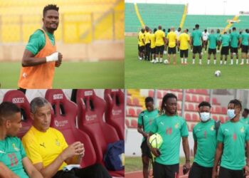 PICTURES: Black Stars hold first training session in Kumasi ahead of FIFA WC qualifier play-off vs Nigeria