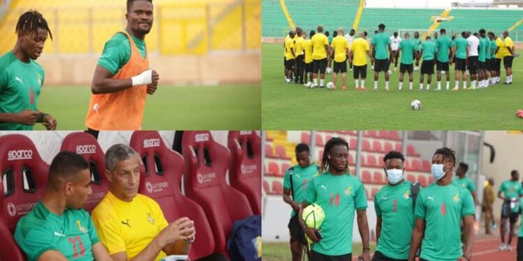 PICTURES: Black Stars hold first training session in Kumasi ahead of FIFA WC qualifier play-off vs Nigeria