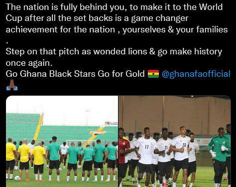 ‘The nation is fully behind you’- Asamoah Gyan sends goodwill message to Black Stars ahead of Nigeria game
