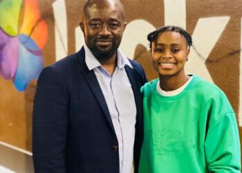 Ghana FA President Kurt Okraku visits Princella Adubea