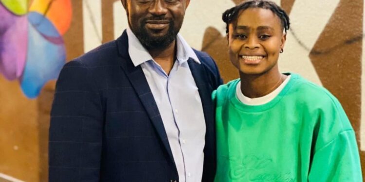 Ghana FA President Kurt Okraku visits Princella Adubea