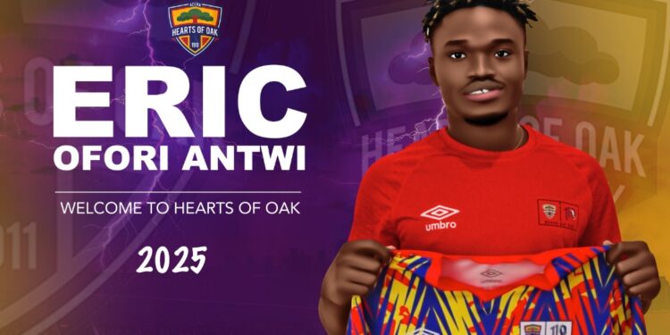 Confirmed: Premier League giant Accra Hearts of Oak completes signing of Eric Ofori Antwi