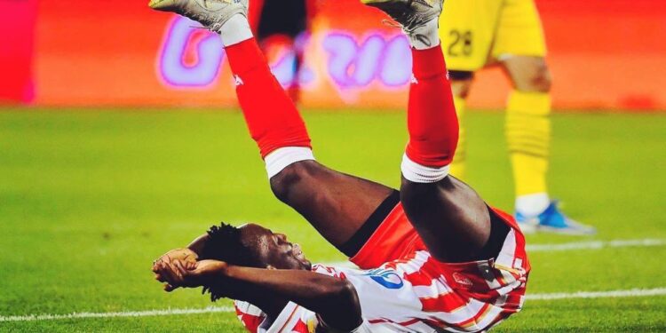 Ghana’s forward Osman Bukari suffers Champions League elimination with Red Star Belgrade