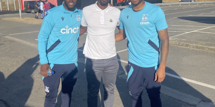 ‘On duty for Ghana yesterday’ – Black Stars assist. coach George Boateng meets Jordan, Schlupp