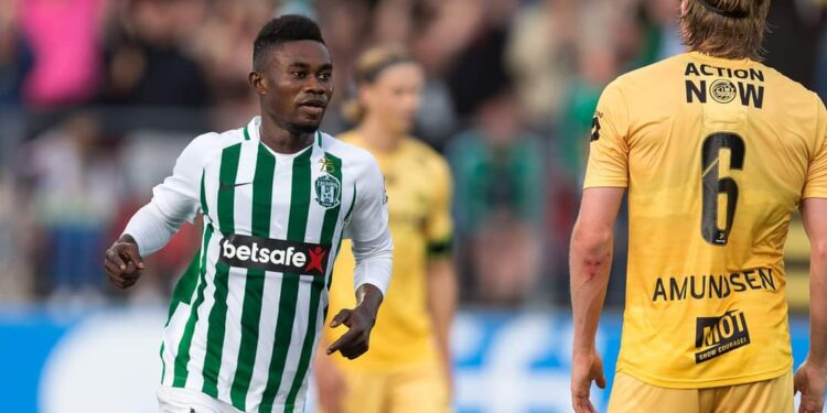 Ghanaian forward Francis Kyeremeh scores in Champions League against Bodo/Glimt