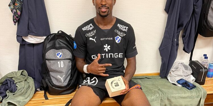 Former Hearts star Sadat Karim bags Man-Of-The-Match award in Halmstads big win
