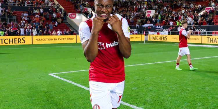 Ghanaian forward Antoine Semenyo scores for Bristol in three consecutive games