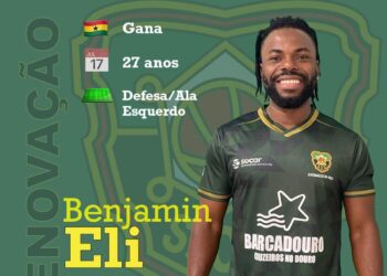 Ghanaian winger, Benjamin Eli renews deal with Portuguese side SC Coimbrões