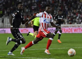 Ghanaian forward Osman Bukari broods over Red Star defeat to Monaco
