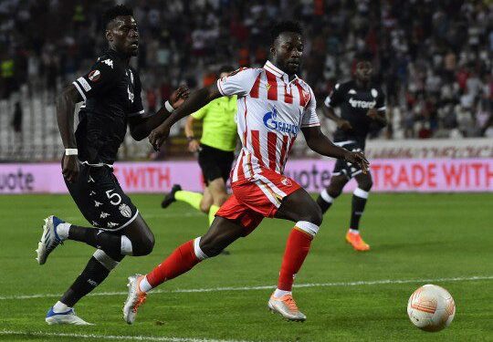 Ghanaian forward Osman Bukari broods over Red Star defeat to Monaco