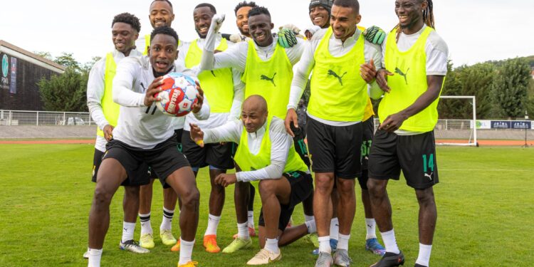 Ghana’s attacker Felix Afena Ohene-Gyan all smiles as Black Stars intensifies training for Friday’s Brazil showdown