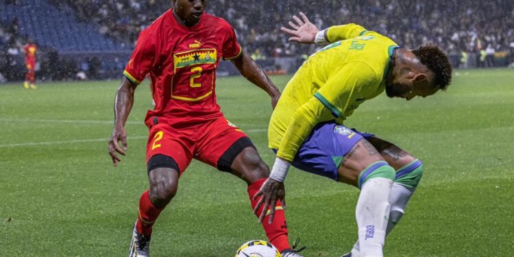 Brighton right-back Tariq Lamptey delighted to make Black Stars debut against Brazil