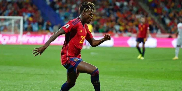 Ghanaian forward Nico Williams debuts for Spain in Nations League defeat
