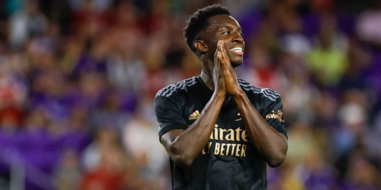 Arsenal celebrates Ghana target Eddie Nketiah for making 100 appearances for the club