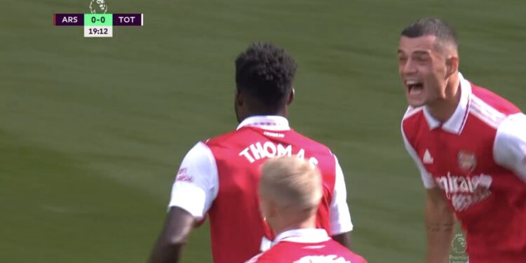 Video: Watch Ghana star midfielder Thomas Partey’s ‘delicious’ strike for Arsenal in North London Derby