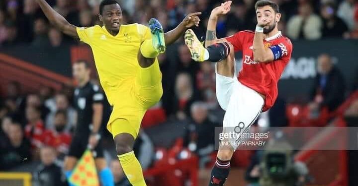 Former Asante Kotoko midfielder Salifu Mudasiru plays full throttle in FC Sheriff defeat at Old Trafford