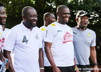 Ghana FA President Kurt Okraku Sports minister, legends walk for Black Stars ahead of 2022 World Cup