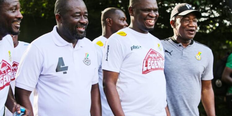 Ghana FA President Kurt Okraku Sports minister, legends walk for Black Stars ahead of 2022 World Cup