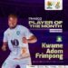 Aduana Stars’ Kwame Adom Frimpong wins GPL Nasco player of the month
