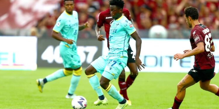 Ghanaian youngster Ibrahim Suleman makes Serie A debut in Hellas Verona’s defeat to Salernitana