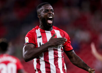 Inaki Williams scores to mark his 350th appearance for Atletico Bilbao 