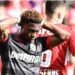 Ghanaian midfielder Christopher Scott reacts to Royal Antwerp big defeat against Standard Liege