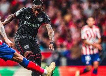 UCL: Hudson-Odoi reacts after scoring in Leverkusen draw vs Atletico Madrid